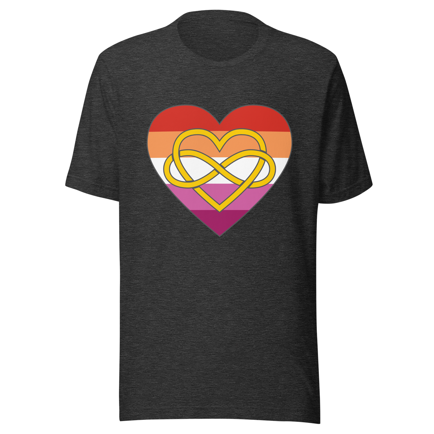 Polyamory Infinity Heart Lesbian Pride Unisex t-shirt