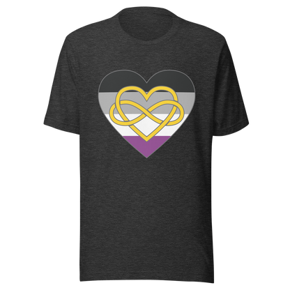 Polyamory Infinity Heart Asexual Pride Unisex t-shirt