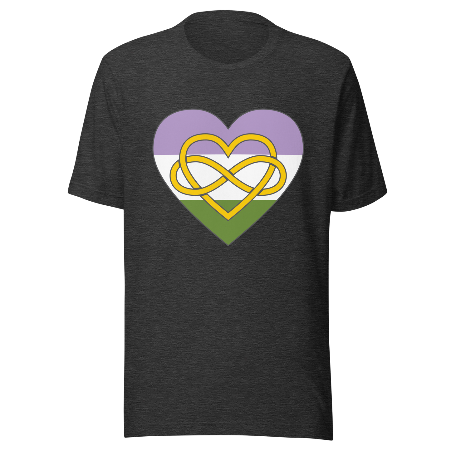 Polyamory Infinity Heart Genderqueer Pride Unisex t-shirt