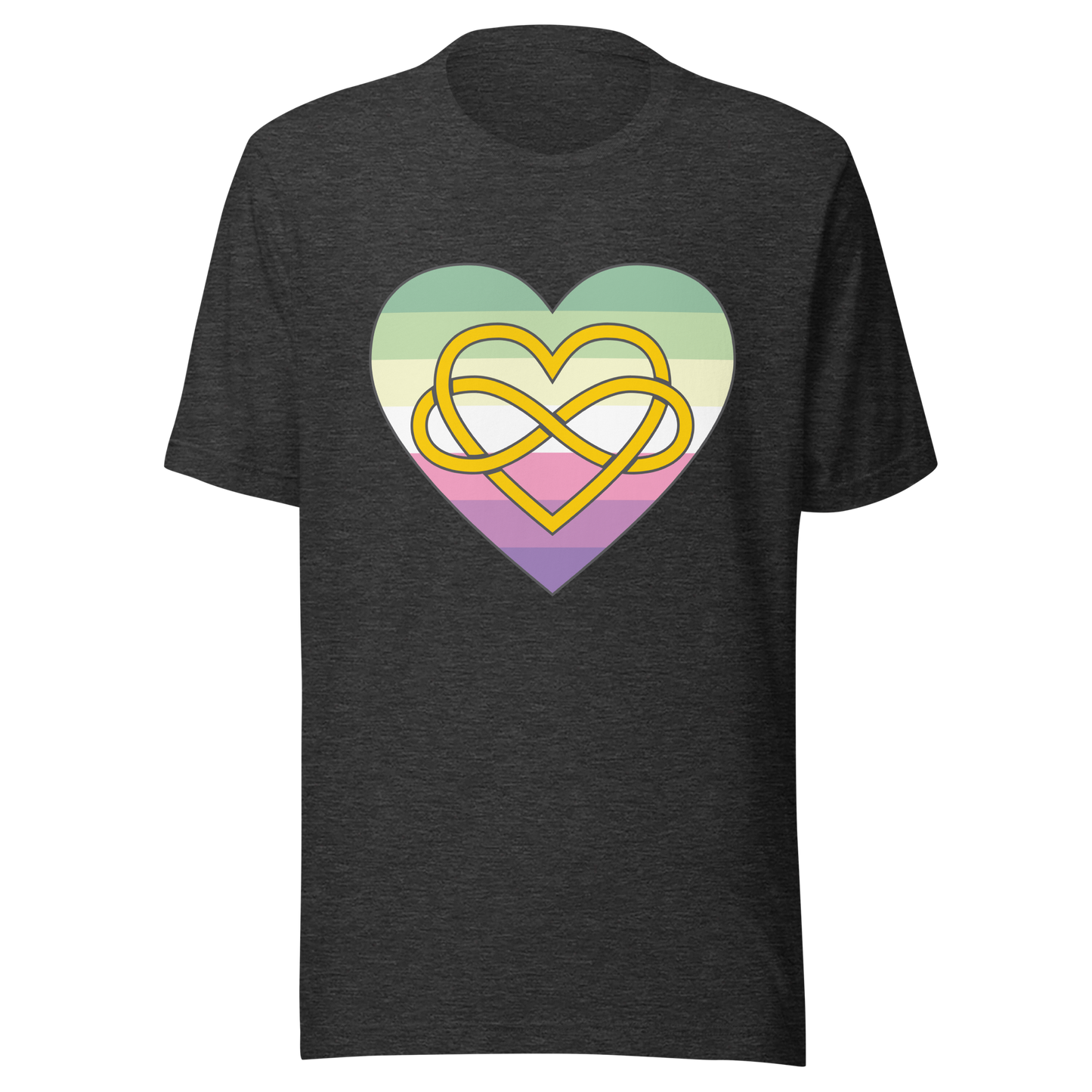 Polyamory Infinity Heart Genderfae Pride Unisex t-shirt