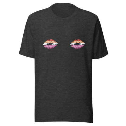 Lesbian Boob Kisses Unisex t-shirt