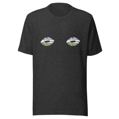 Genderqueer Boob Kisses Unisex t-shirt