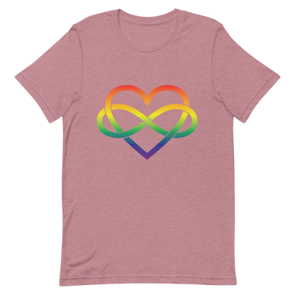 Polyamory Infinity Heart - Rainbow Unisex t-shirt