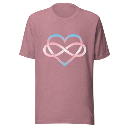 Polyamory Infinity Heart - Trans Unisex t-shirt