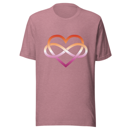 Polyamory Infinity Heart - Lesbian Unisex t-shirt