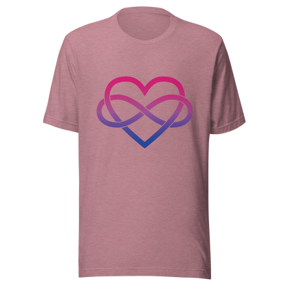 Polyamory Infinity Heart - Bisexual Unisex t-shirt