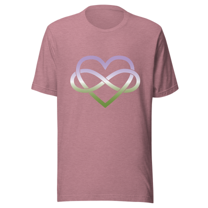 Polyamory Infinity Heart - Genderqueer Unisex t-shirt