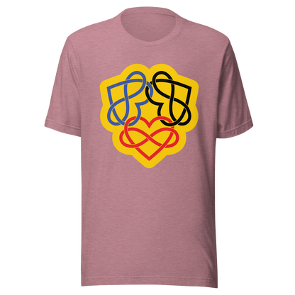 Poly Infinity Hearts Interlocked Unisex t-shirt