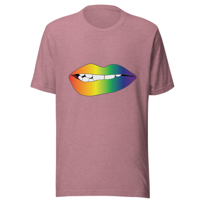 Biting Lips - Rainbow Pride - Gradient Unisex t-shirt