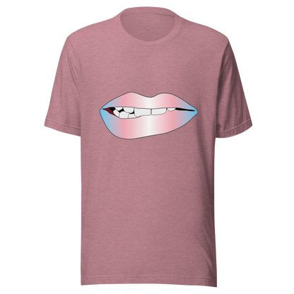 Biting Lips - Transgender Pride - Gradient Unisex t-shirt