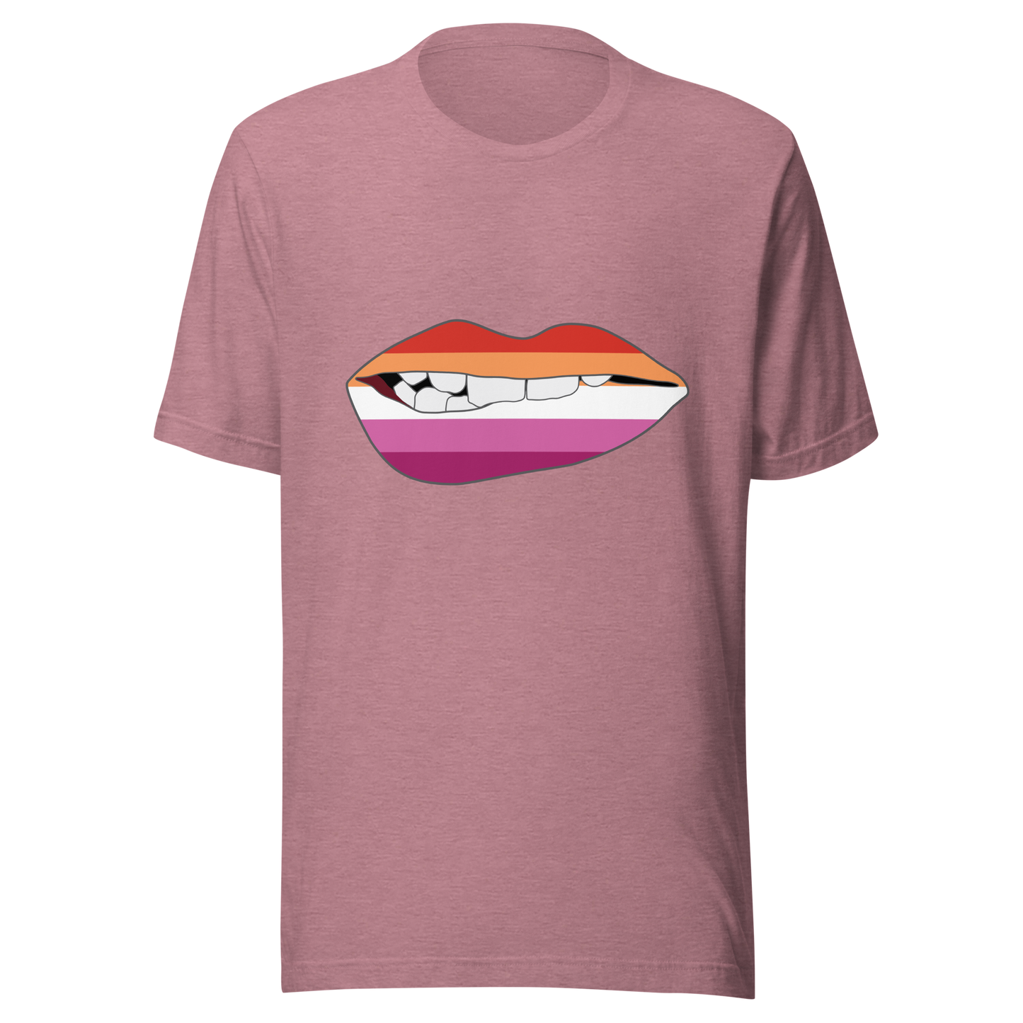 Biting Lips - Lesbian Flag Unisex t-shirt