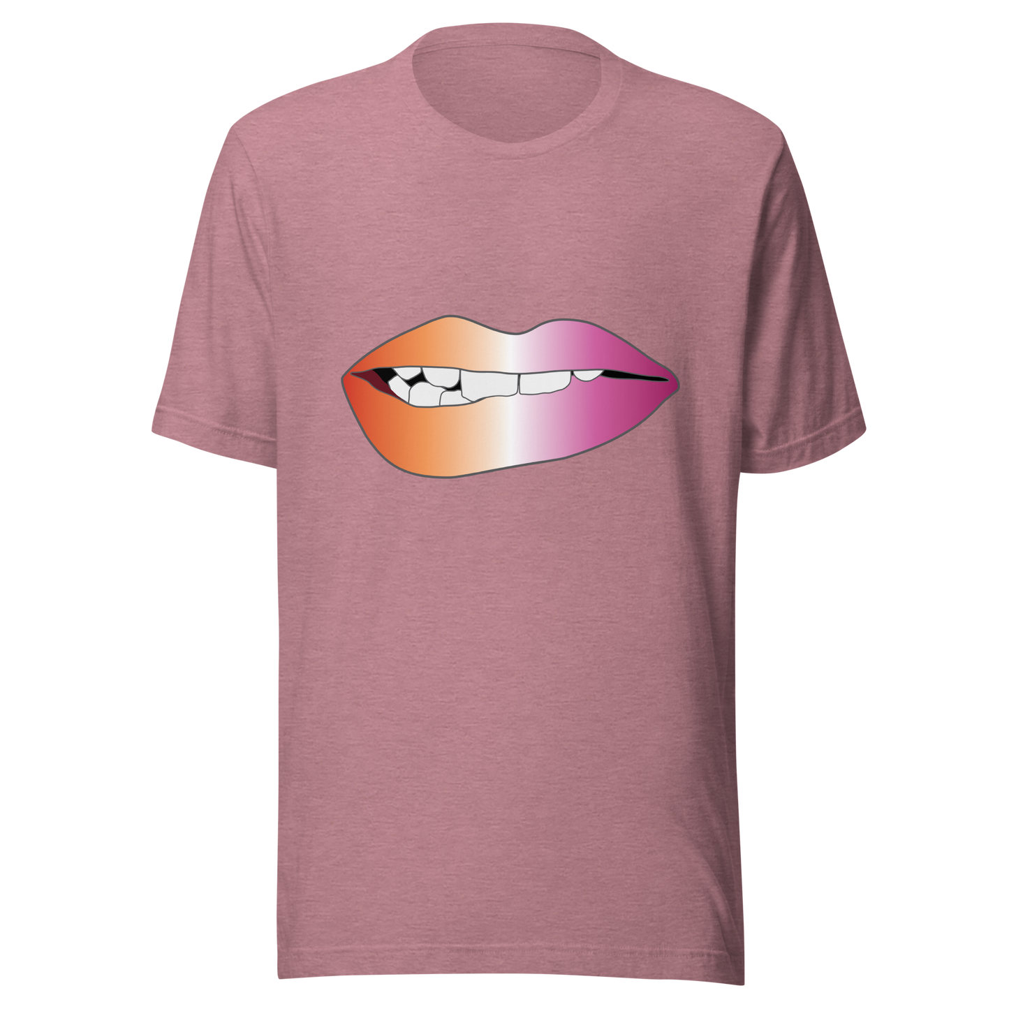 Biting Lips - Lesbian Pride - Gradient Unisex t-shirt