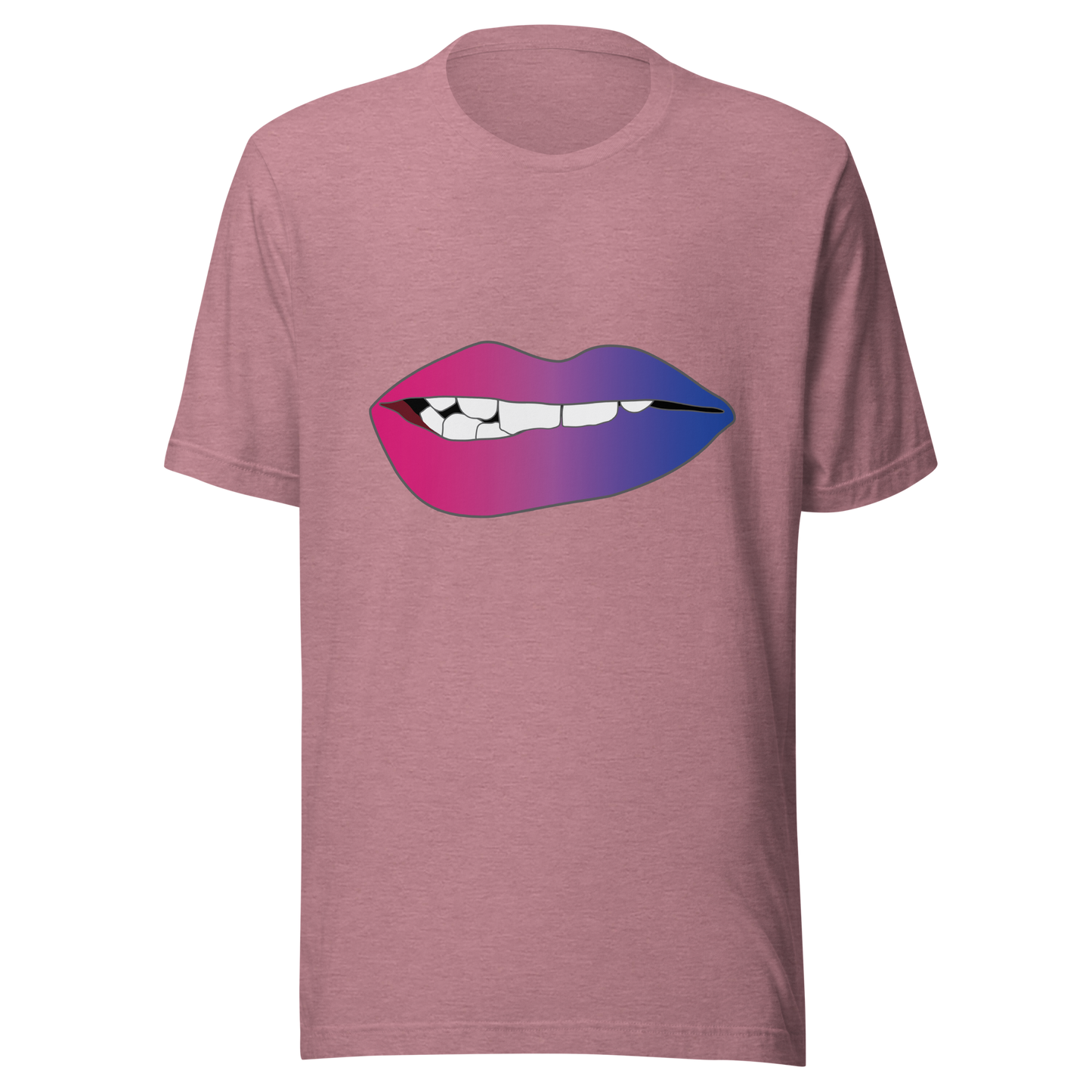 Biting Lips - Bisexual Pride - Gradient Unisex t-shirt