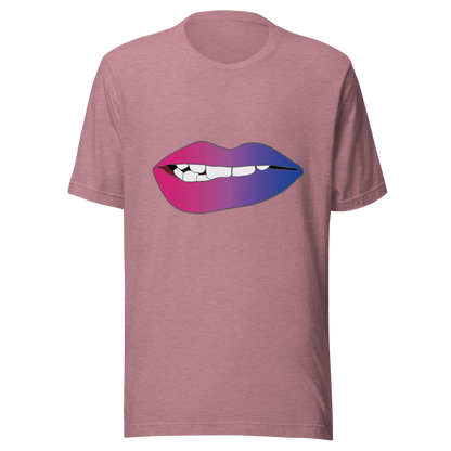 Biting Lips - Bisexual Pride - Gradient Unisex t-shirt