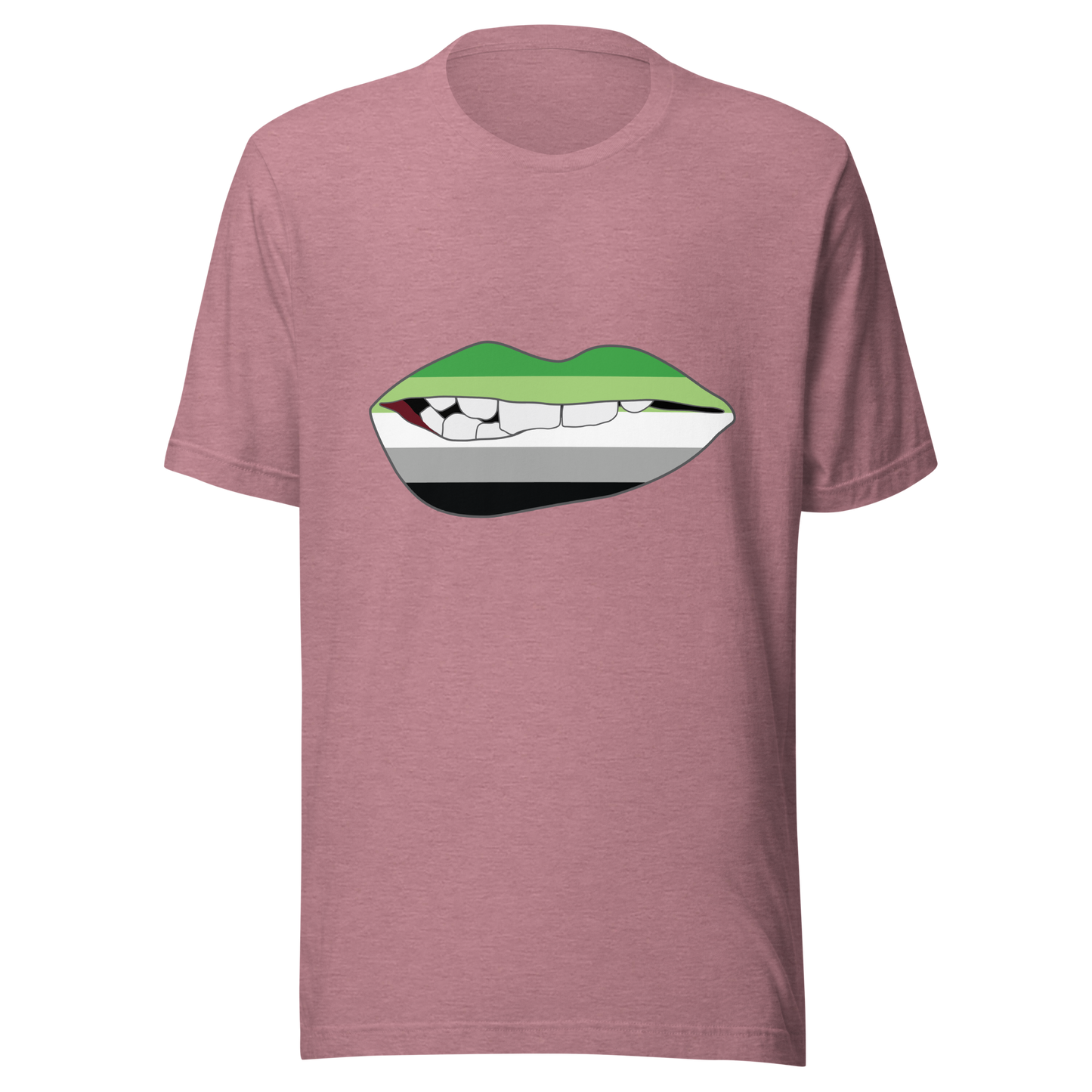 Biting Lips - Aromantic Flag Unisex t-shirt