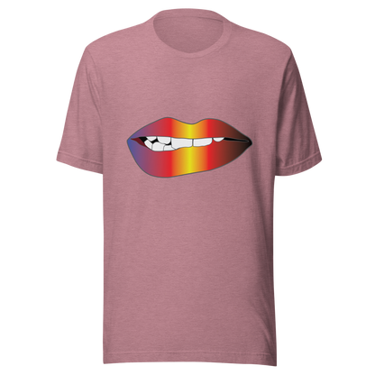 Biting Lips - Polyamory Pride - Gradient Unisex t-shirt