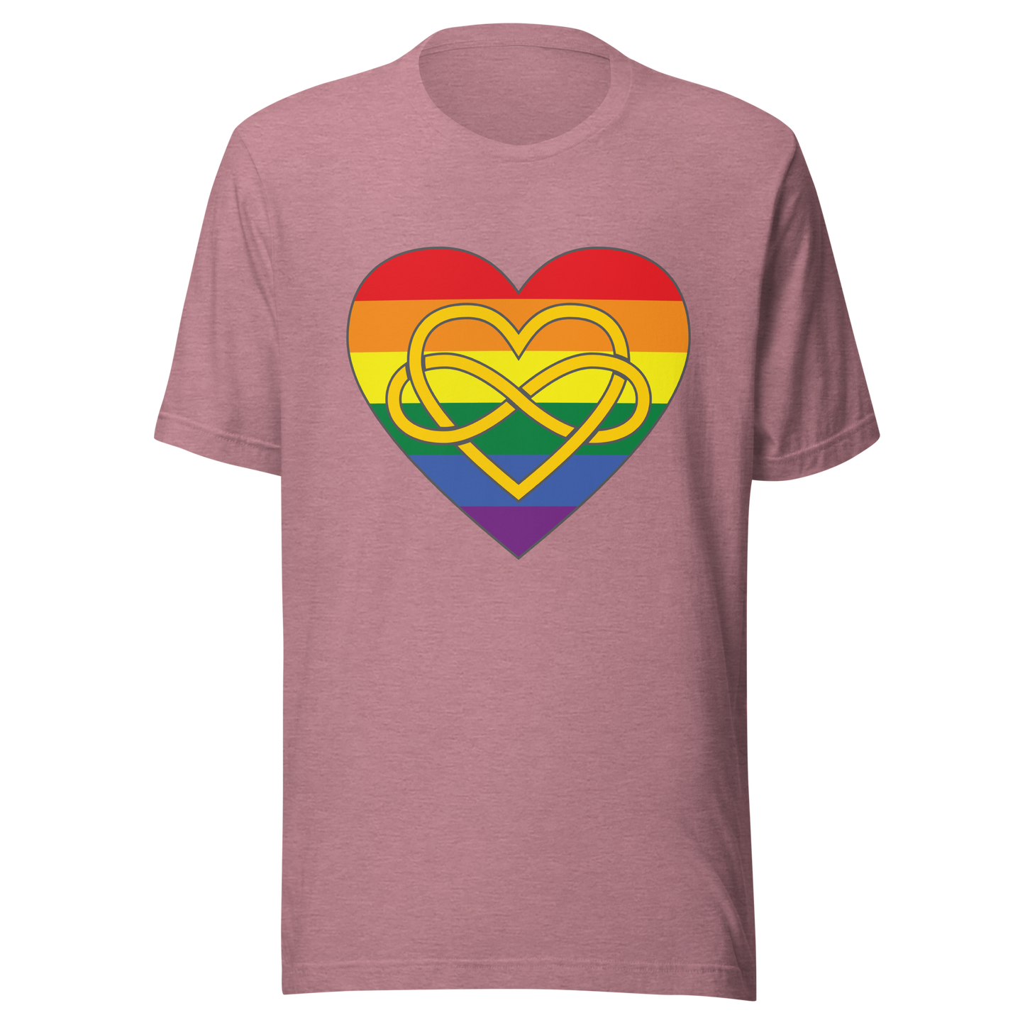 Polyamory Infinity Heart Rainbow Pride Unisex t-shirt