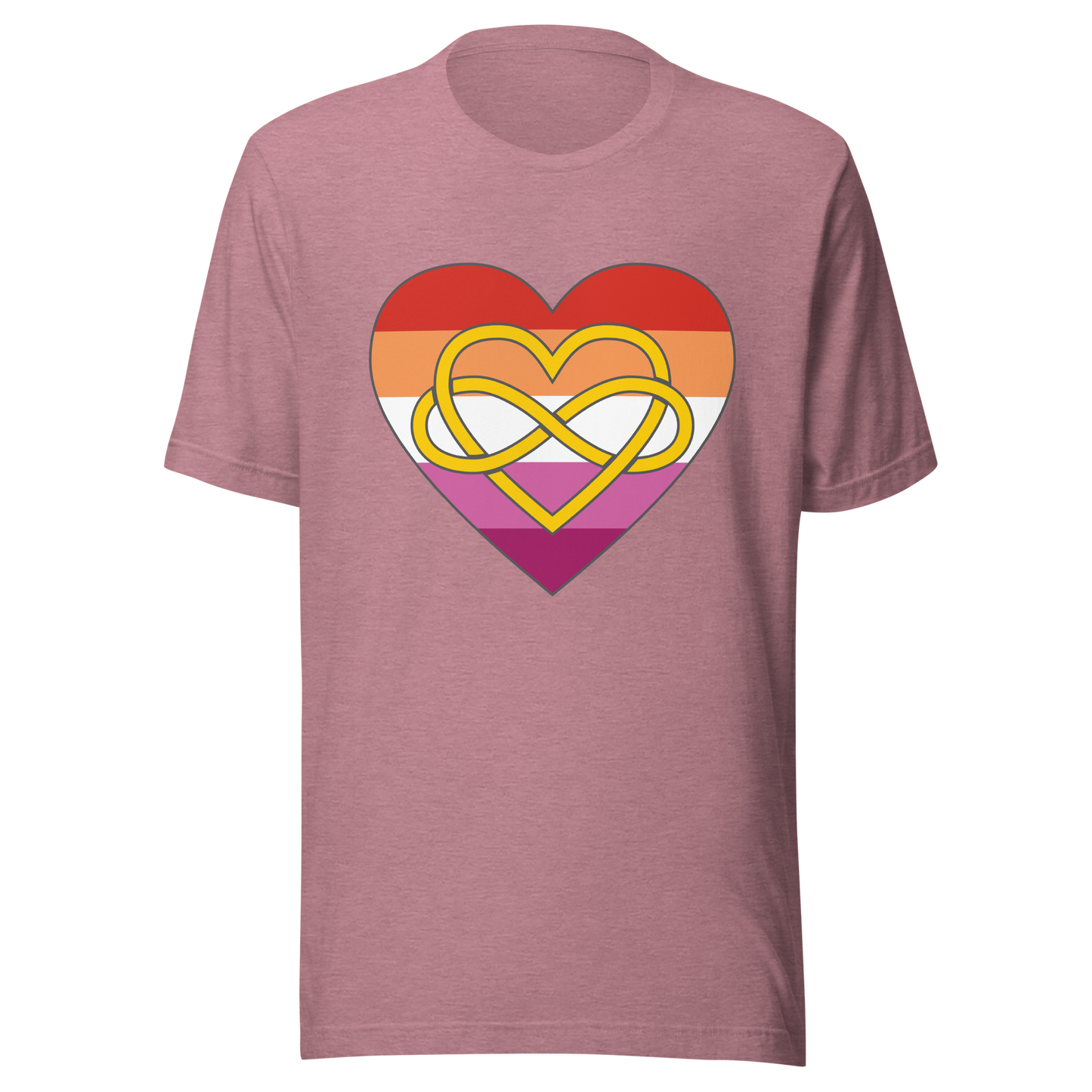 Polyamory Infinity Heart Lesbian Pride Unisex t-shirt