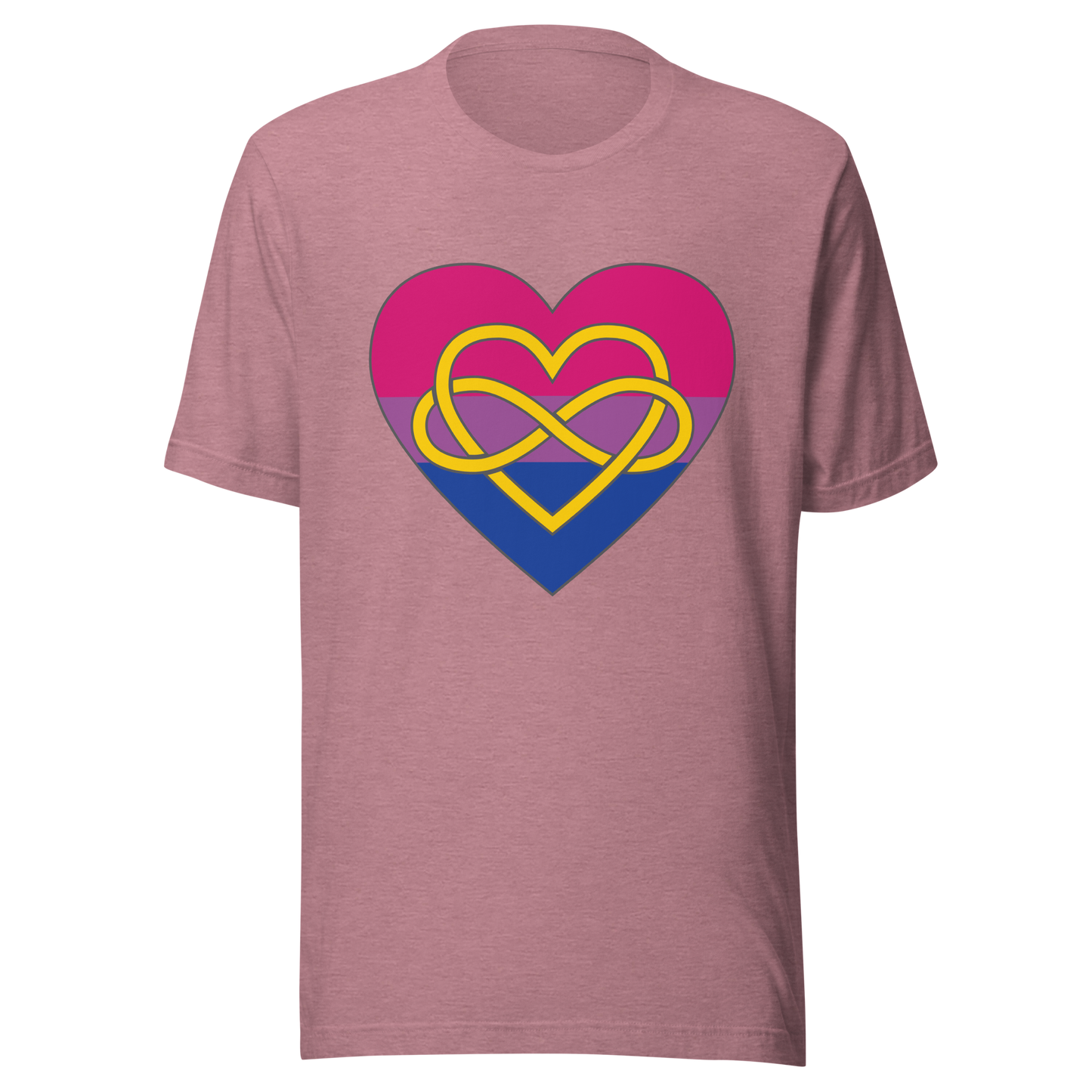 Polyamory Infinity Heart Bisexual Pride Unisex t-shirt