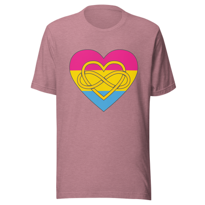 Polyamory Infinity Heart Pansexual Pride Unisex t-shirt