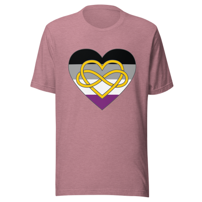 Polyamory Infinity Heart Asexual Pride Unisex t-shirt