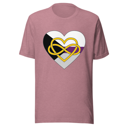 Polyamory Infinity Heart Demisexual Pride Unisex t-shirt