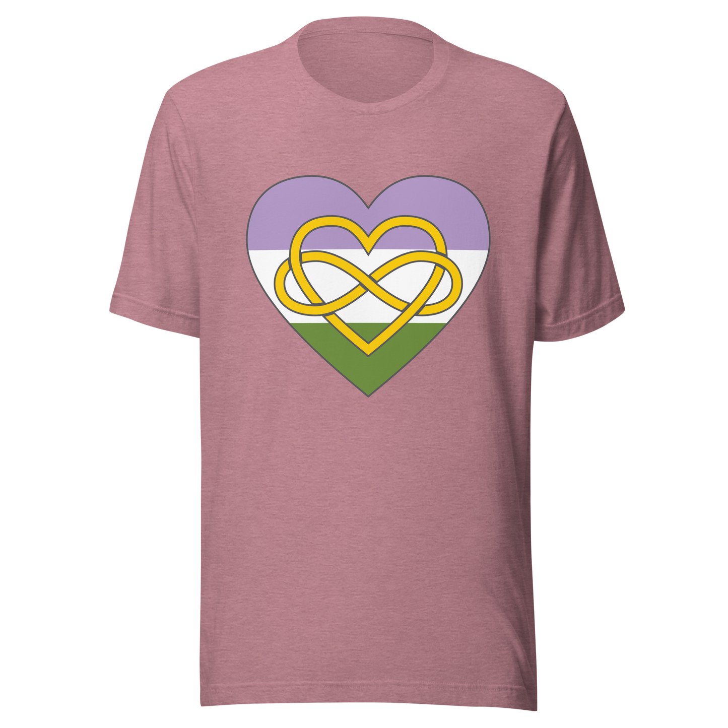 Polyamory Infinity Heart Genderqueer Pride Unisex t-shirt