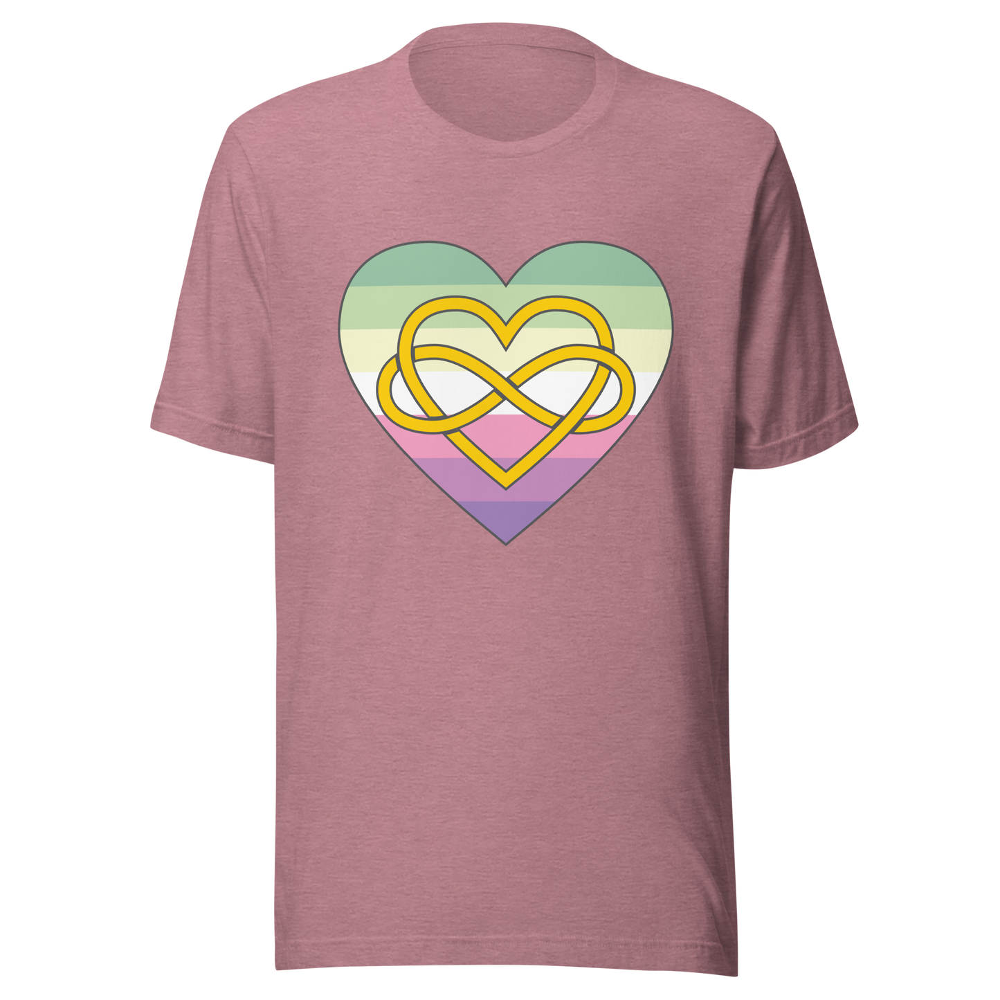 Polyamory Infinity Heart Genderfae Pride Unisex t-shirt