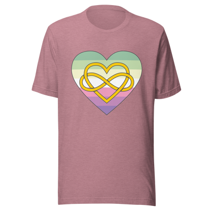 Polyamory Infinity Heart Genderfae Pride Unisex t-shirt