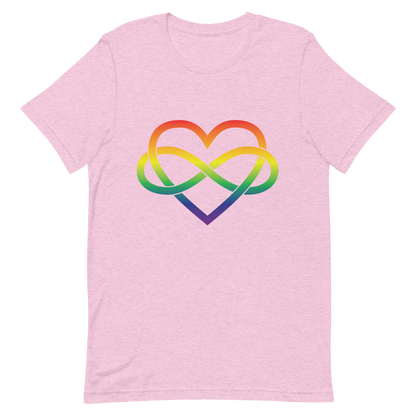 Polyamory Infinity Heart - Rainbow Unisex t-shirt