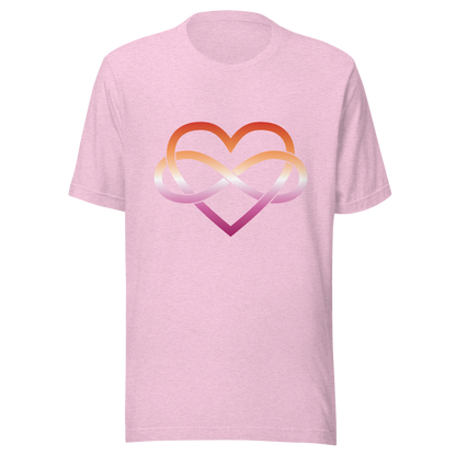 Polyamory Infinity Heart - Lesbian Unisex t-shirt