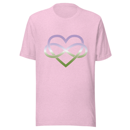 Polyamory Infinity Heart - Genderqueer Unisex t-shirt