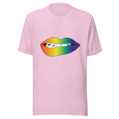 Biting Lips - Rainbow Pride - Gradient Unisex t-shirt