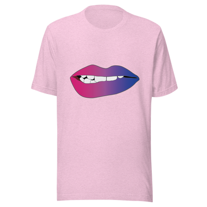 Biting Lips - Bisexual Pride - Gradient Unisex t-shirt