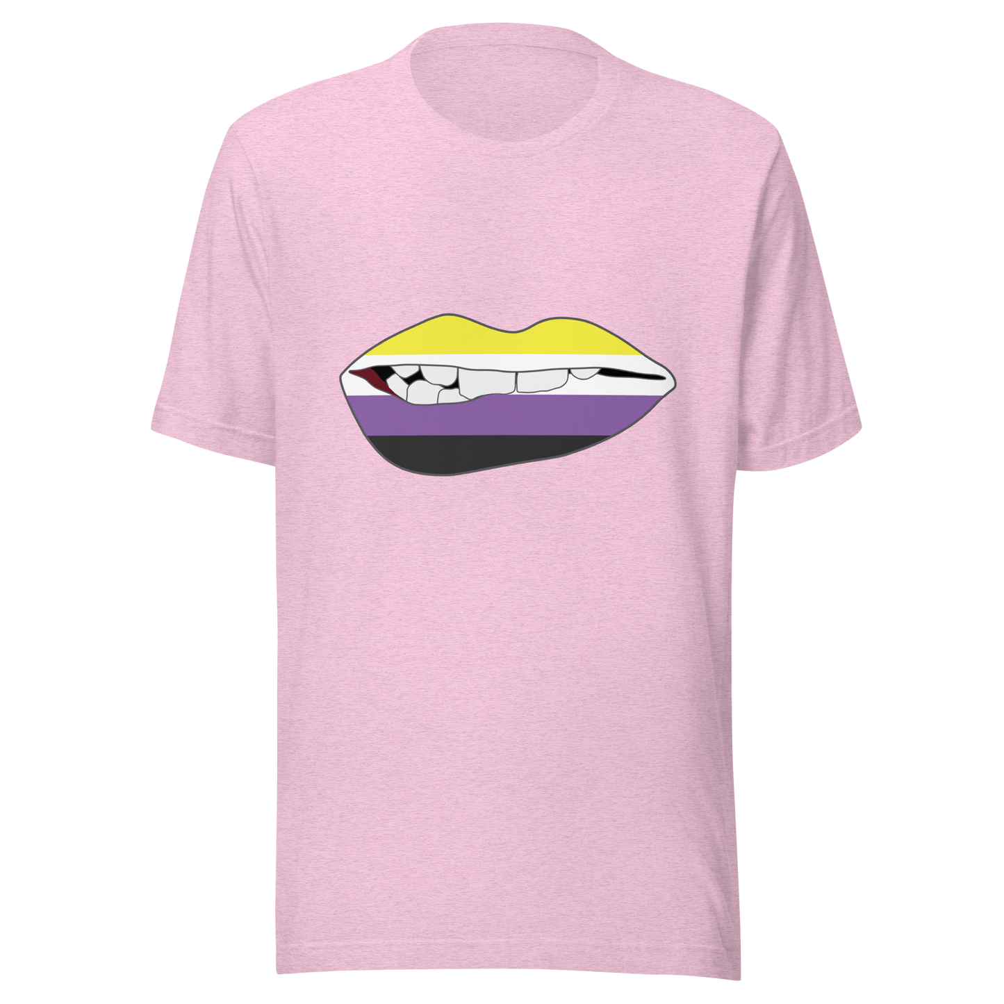 Biting Lips - Non-binary Flag Unisex t-shirt