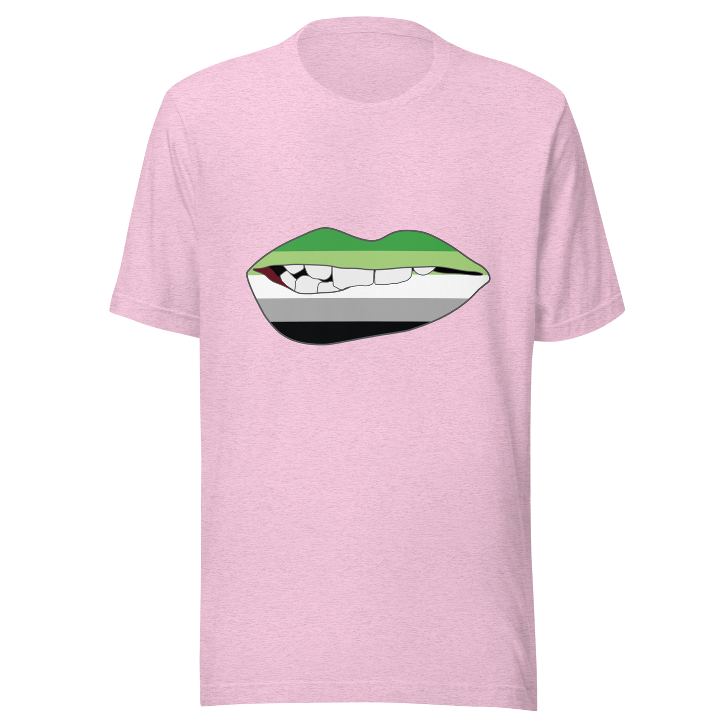 Biting Lips - Aromantic Flag Unisex t-shirt