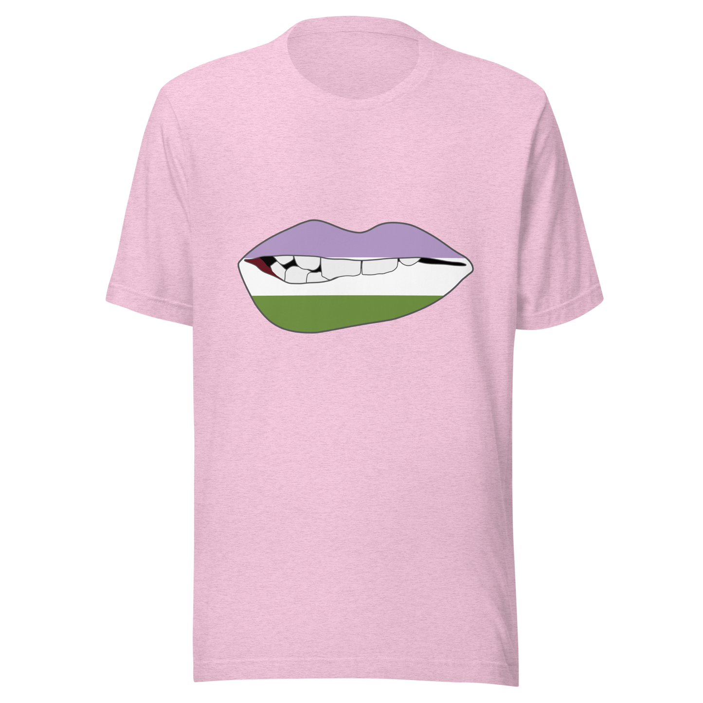 Biting Lips - Genderqueer Flag Unisex t-shirt