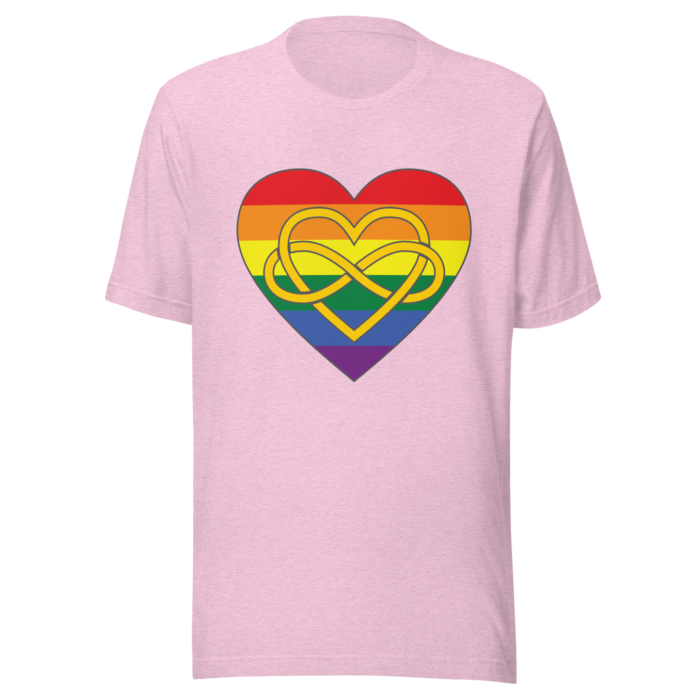 Polyamory Infinity Heart Rainbow Pride Unisex t-shirt