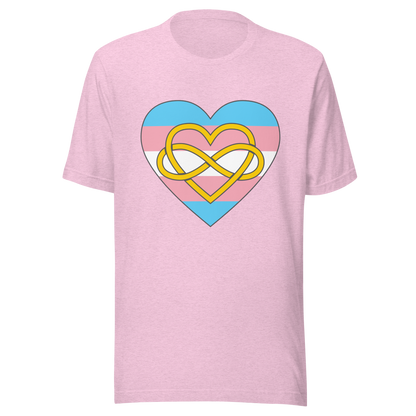 Polyamory Infinity Heart Trans Pride Unisex t-shirt