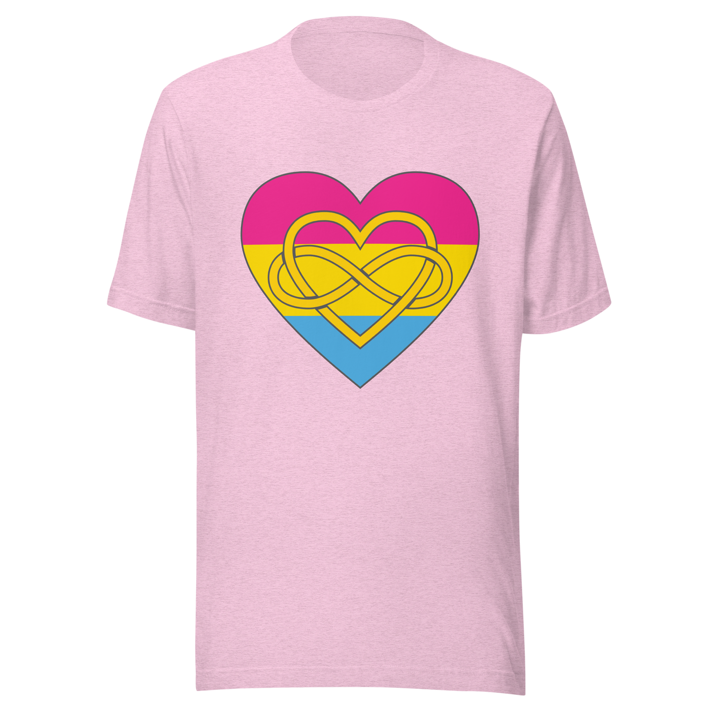 Polyamory Infinity Heart Pansexual Pride Unisex t-shirt