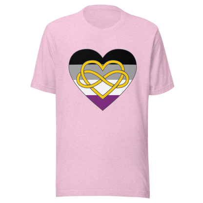 Polyamory Infinity Heart Asexual Pride Unisex t-shirt