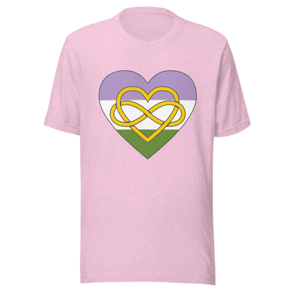 Polyamory Infinity Heart Genderqueer Pride Unisex t-shirt