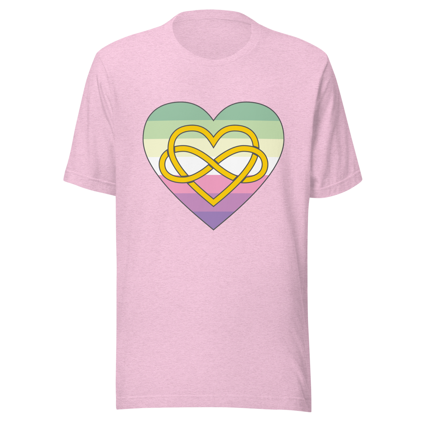 Polyamory Infinity Heart Genderfae Pride Unisex t-shirt