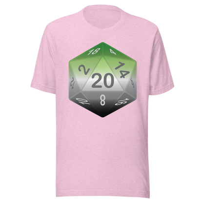 Pride Dice - Aromantic Unisex t-shirt