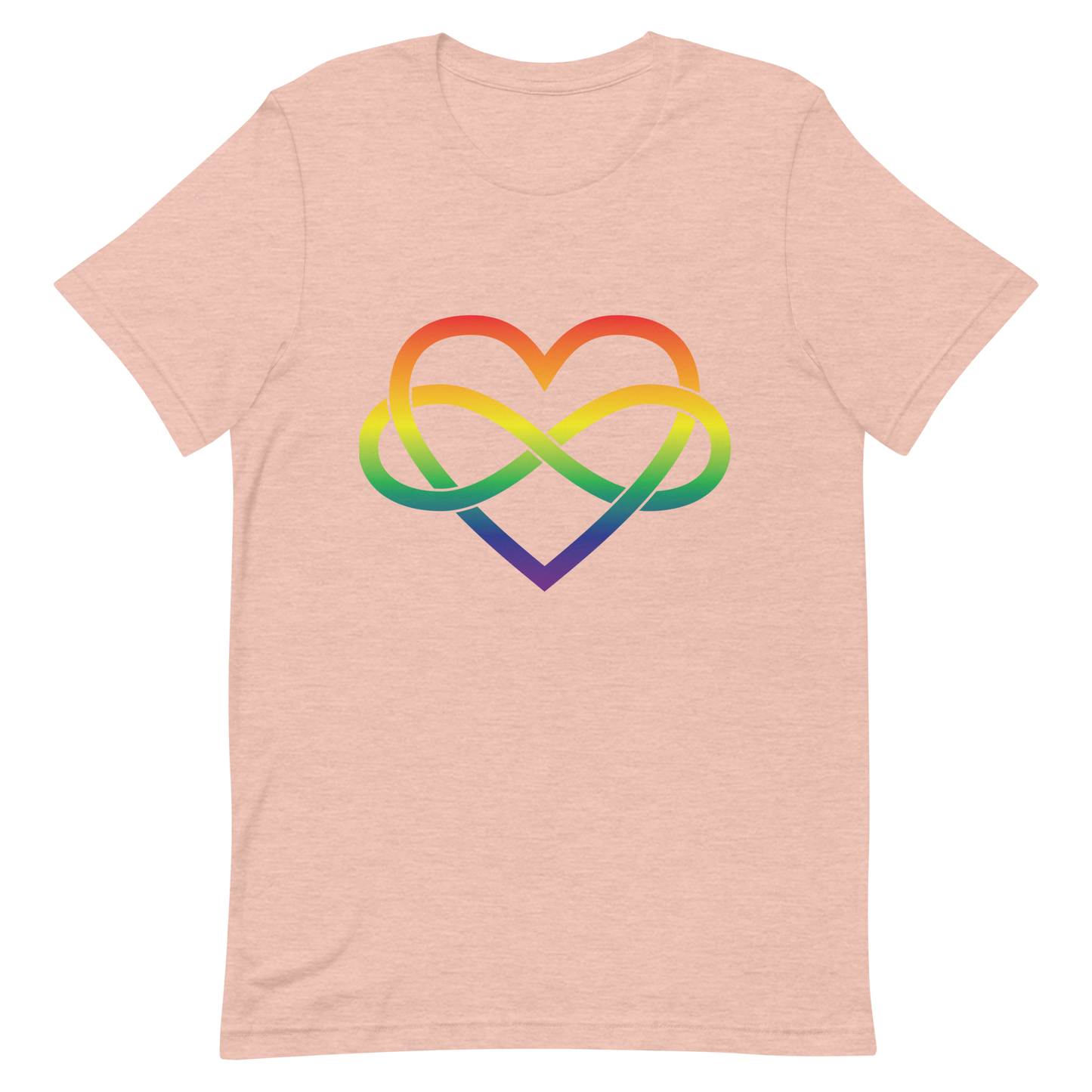 Polyamory Infinity Heart - Rainbow Unisex t-shirt