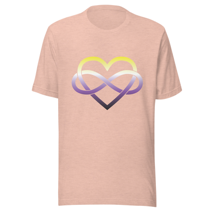 Polyamory Infinity Heart - Non-binary Unisex t-shirt