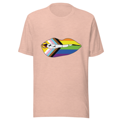 Biting Lips - Progress Pride Flag Unisex t-shirt