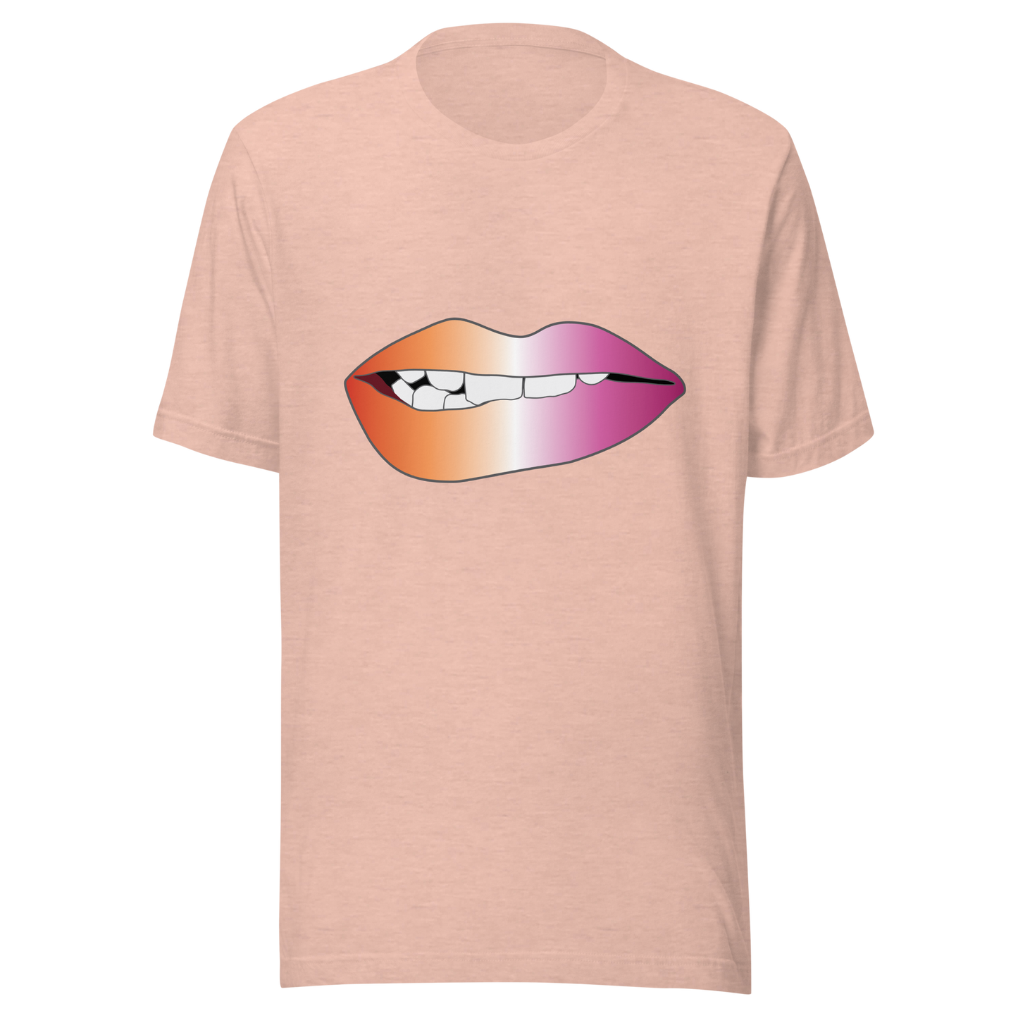 Biting Lips - Lesbian Pride - Gradient Unisex t-shirt