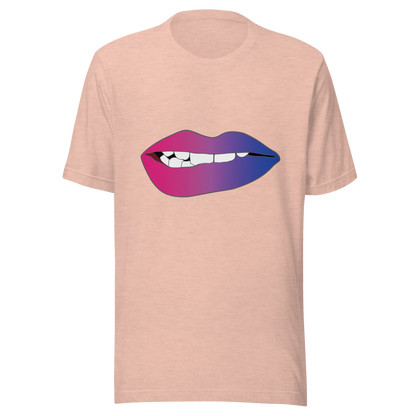 Biting Lips - Bisexual Pride - Gradient Unisex t-shirt