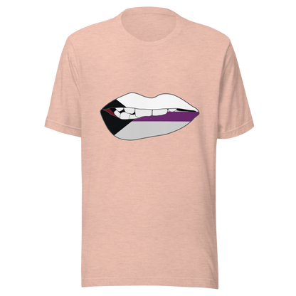 Biting Lips - Demisexual Flag Unisex t-shirt